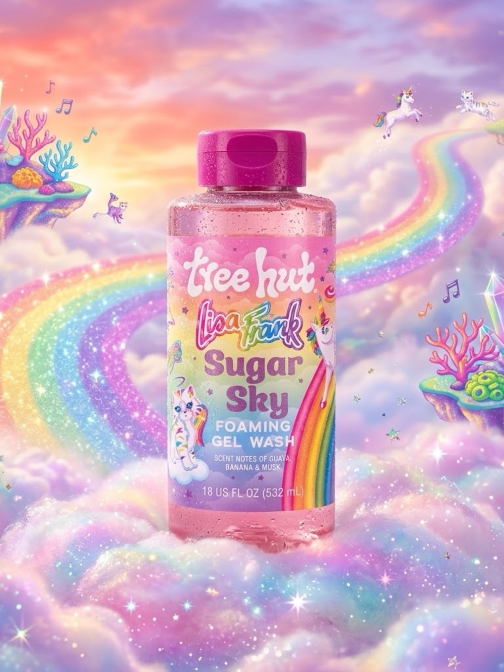LISA FRANK X TREE HUT SUGAR SKY FOAMING GEL WASH